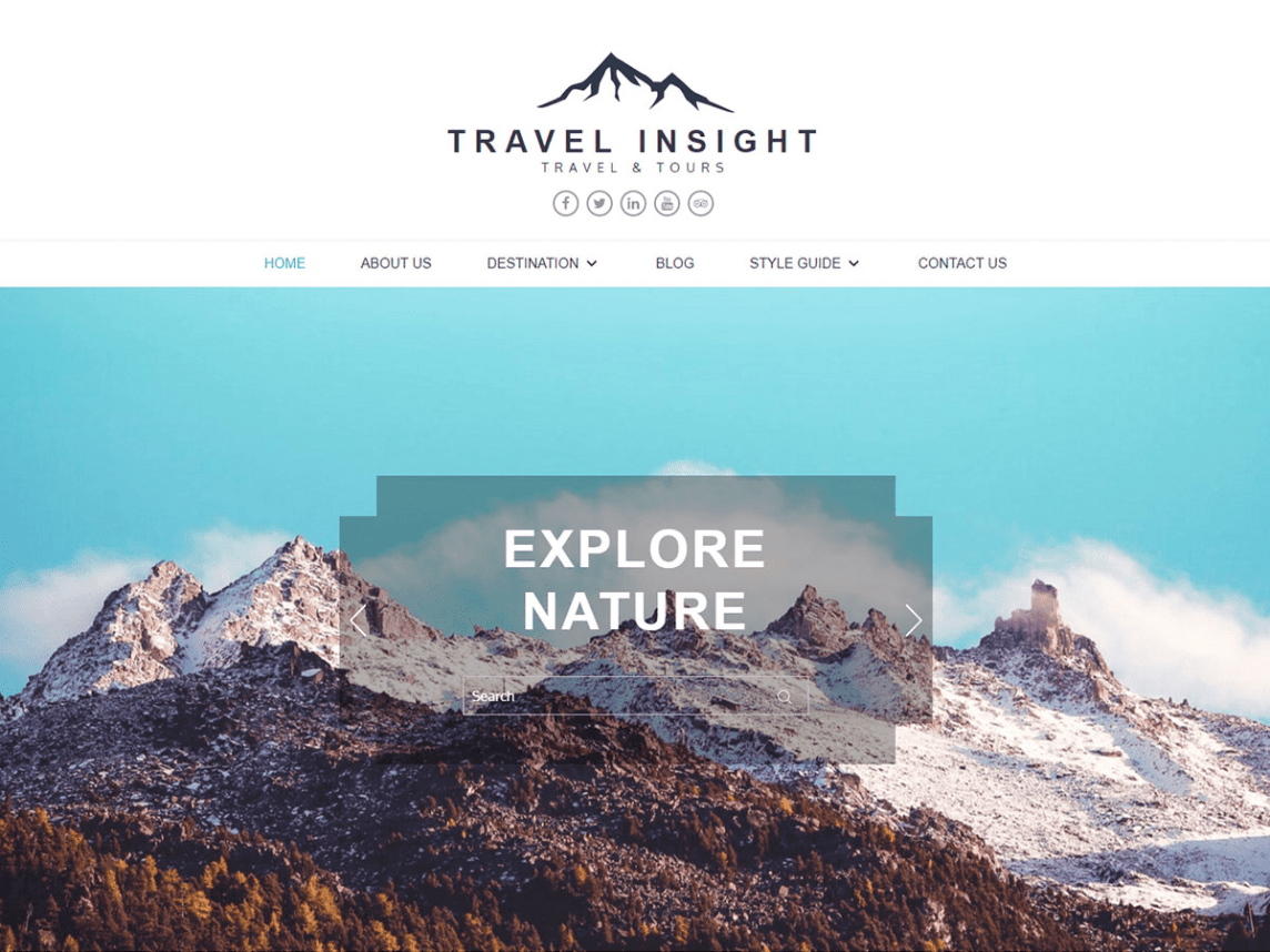 Travel insight theme for travellers