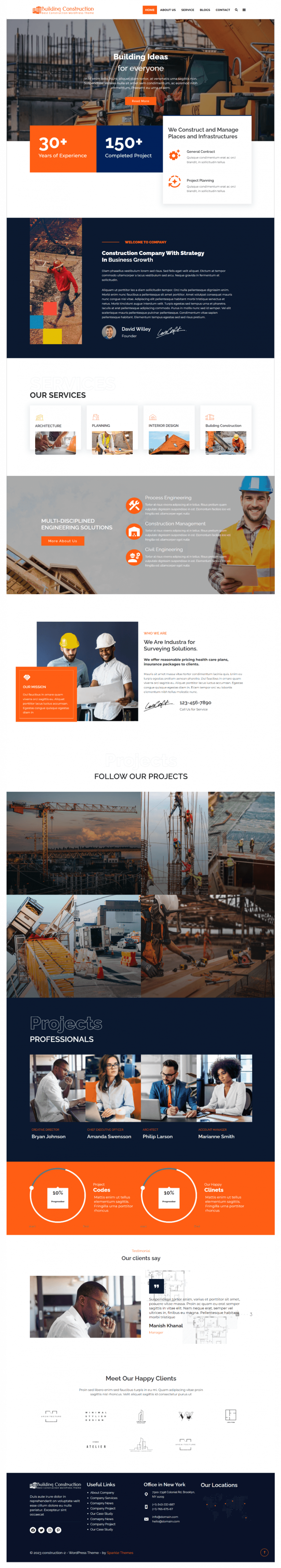 Free Construction WordPress Theme - Construction Light