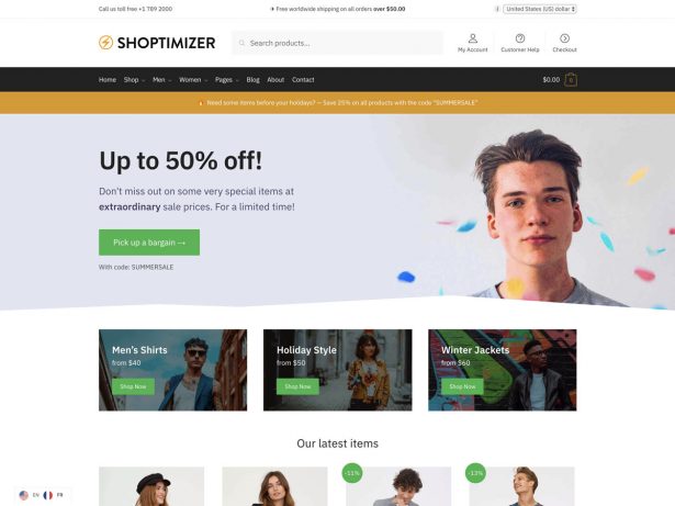 shoptimizer ecommerce wordpress themes