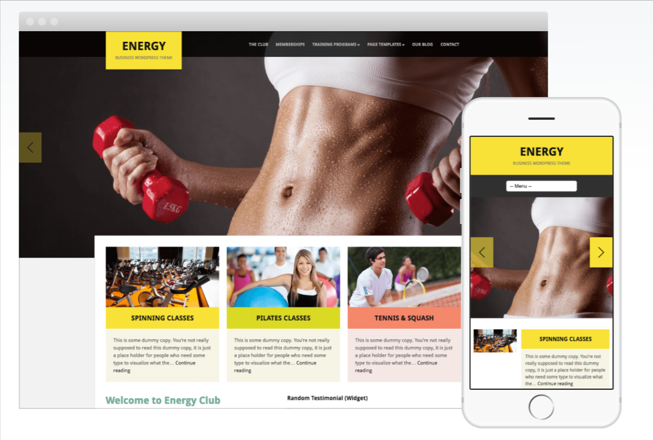 Premium WordPress Fitness Themes