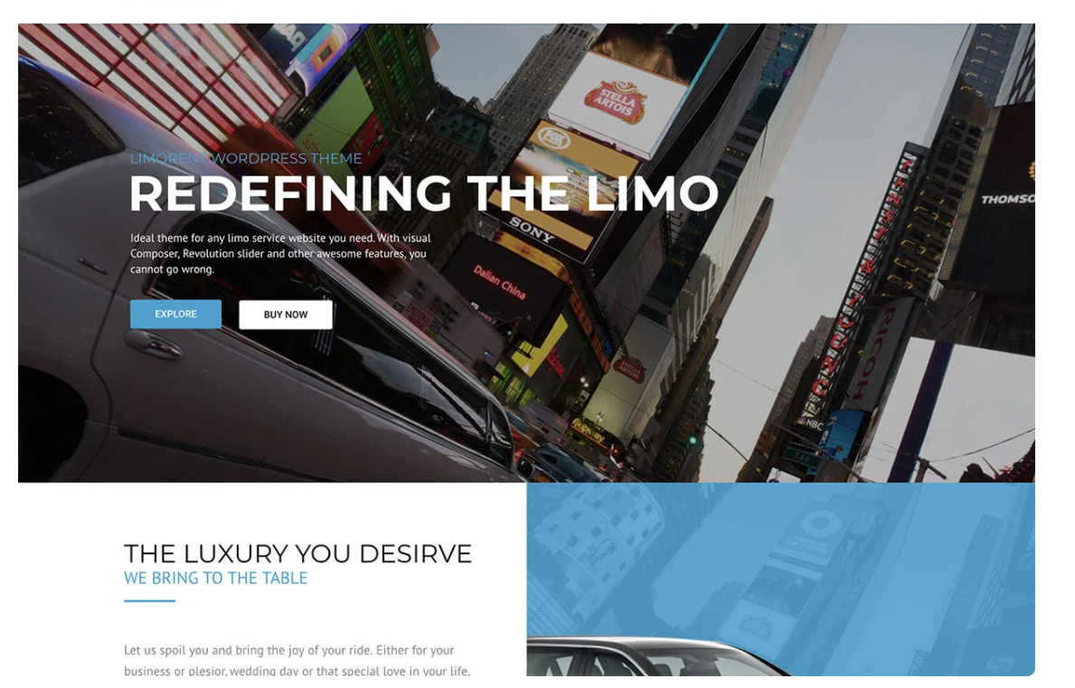 limo rent car rental theme