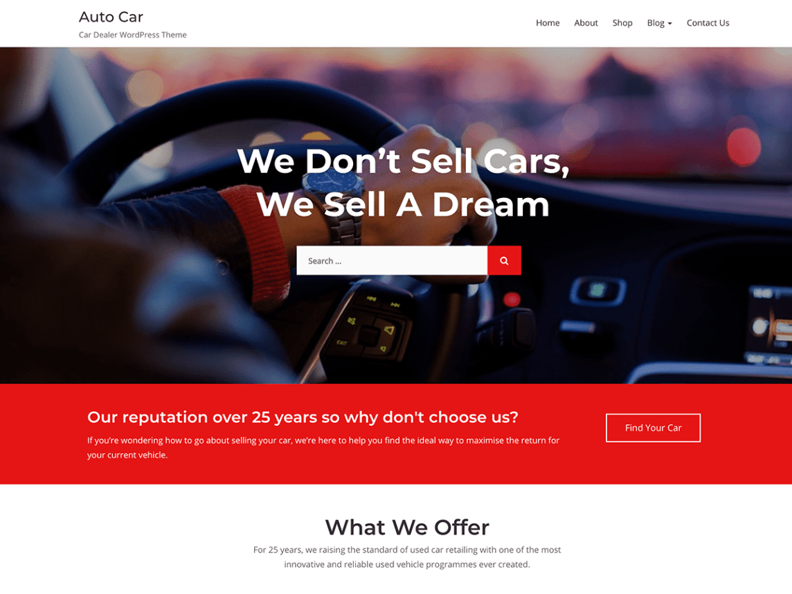 car rental theme wordpress