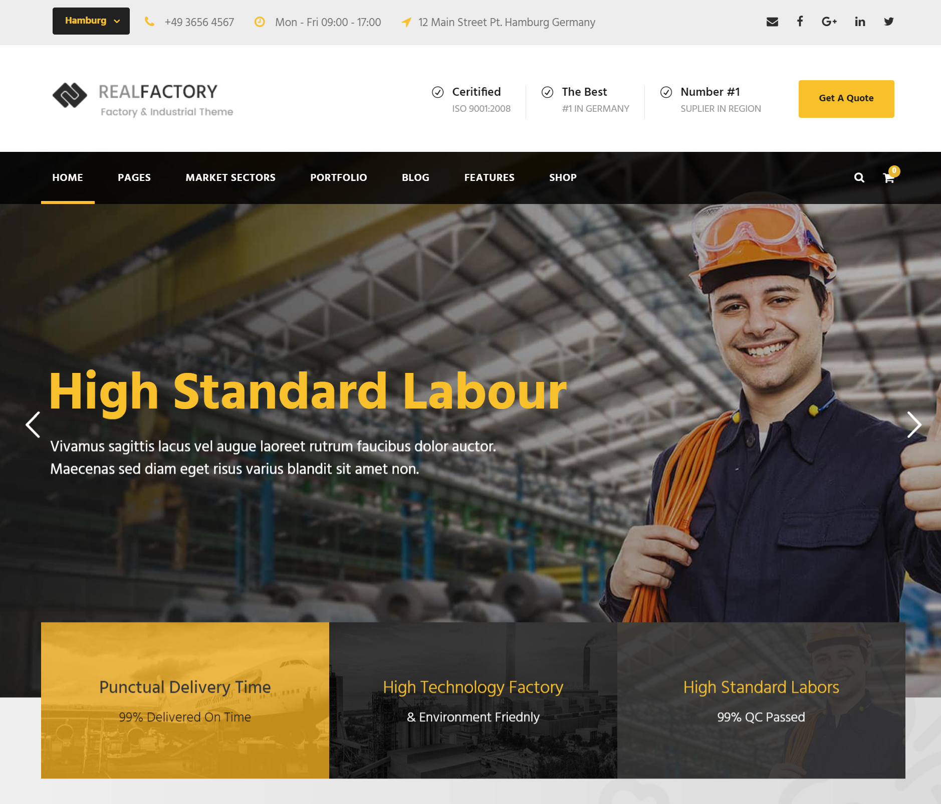 real factory construction premium theme for factory