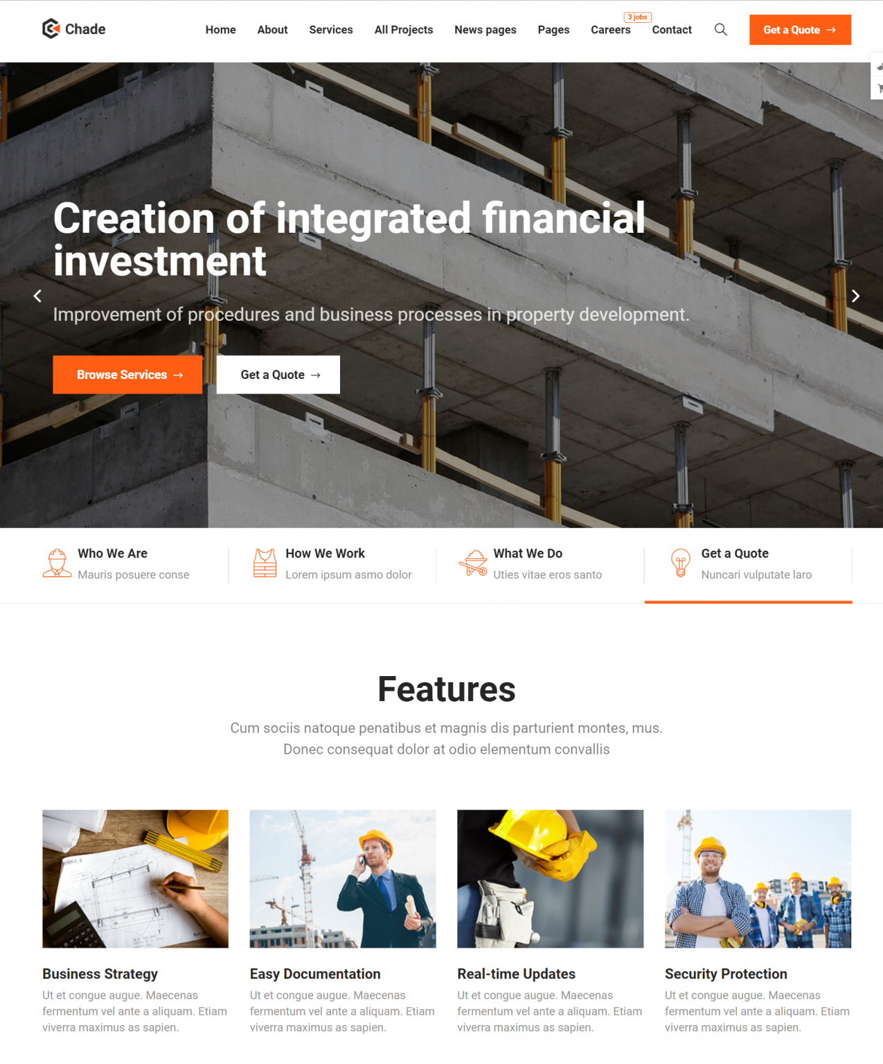 Best Premium WordPress Construction theme- Sparkle Themes