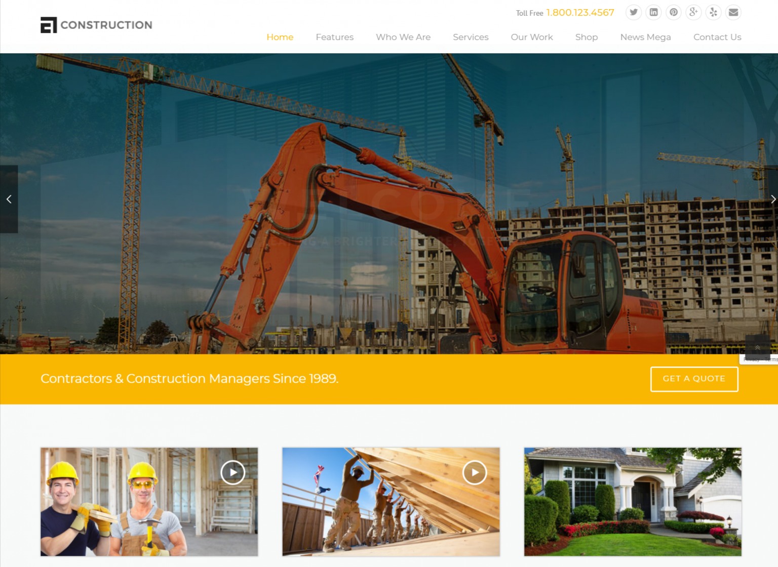 Best Premium WordPress Construction theme- Sparkle Themes