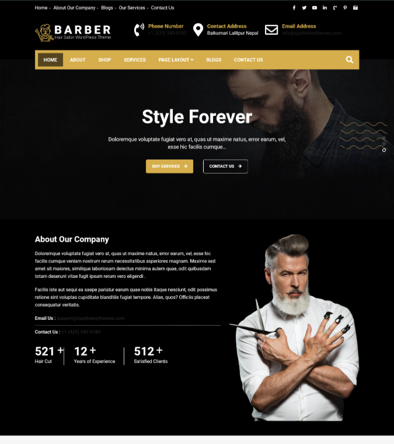 Barber, Constructionlight, Sparkle Themes