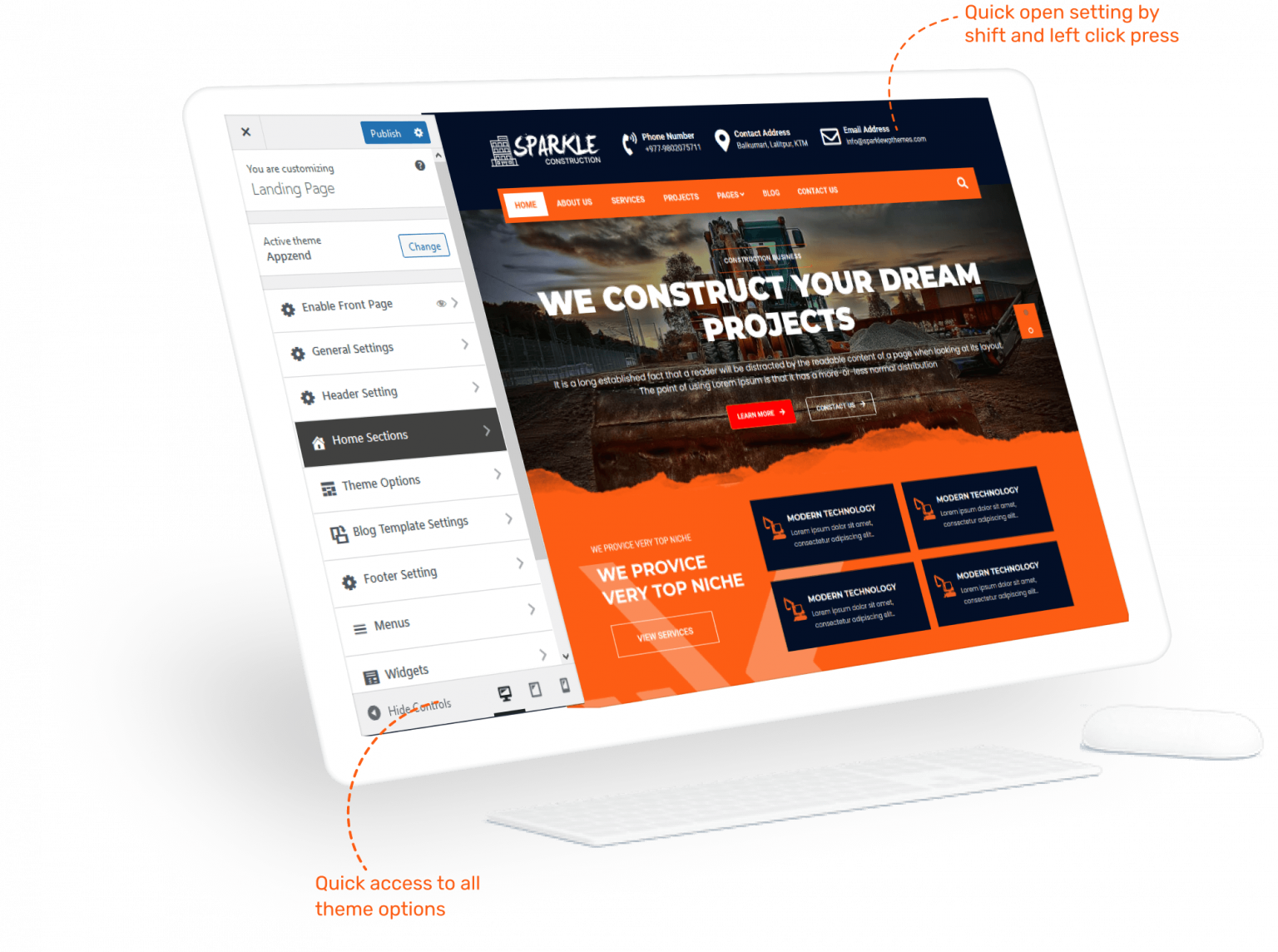Free Construction WordPress Theme - Construction Light