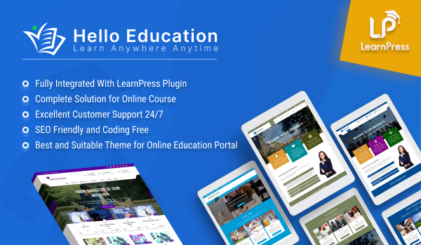 Hello Education - Best Online Learning Education WordPress Theme
