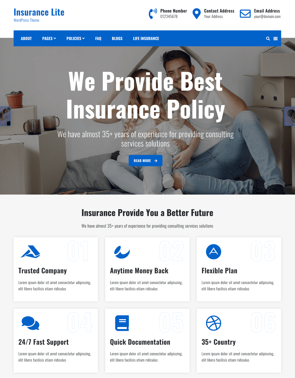 Insurance - WordPress Theme