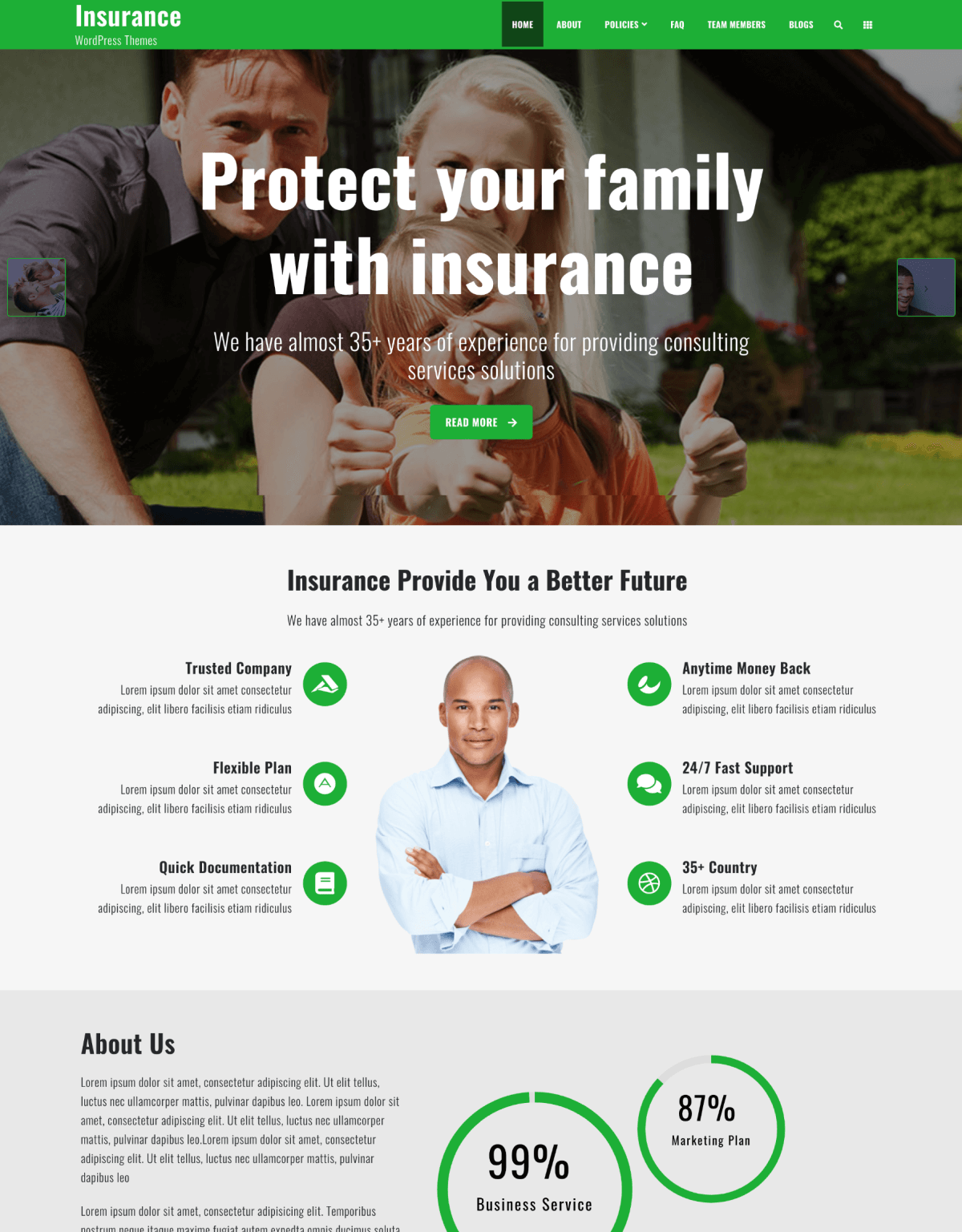 Insurance - WordPress Theme